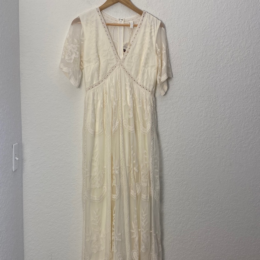 NWT PINK BLUSH IVORY Maternity Dress size Small